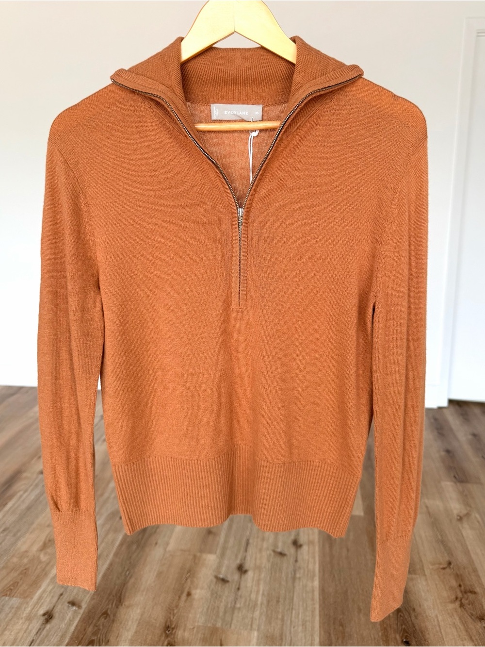 NWT! - Everlane Fine Merino Half-Zip Sweater in Camel Brown